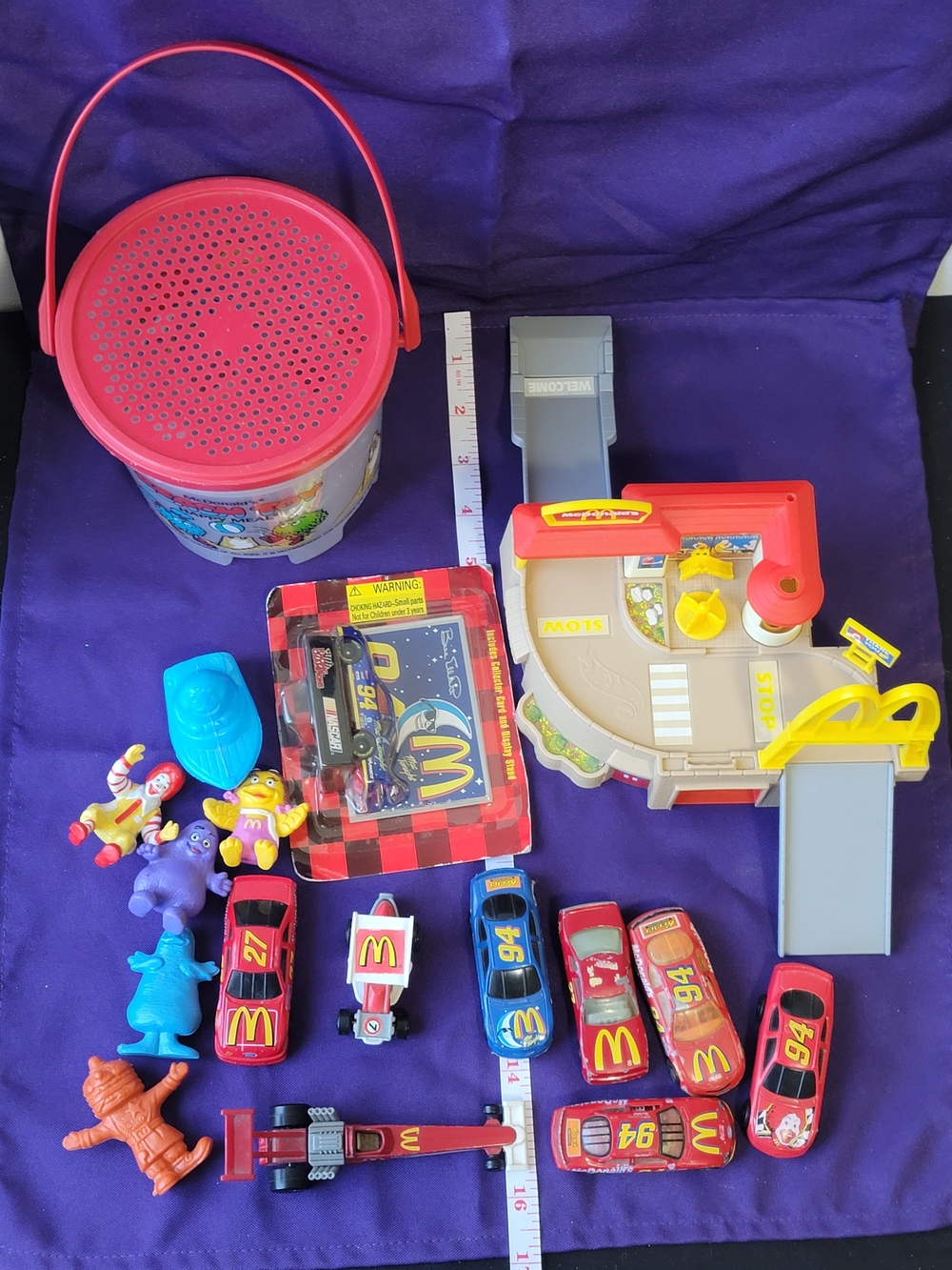 McDonald's Kids Toy Set with Red Play Cars and Characters